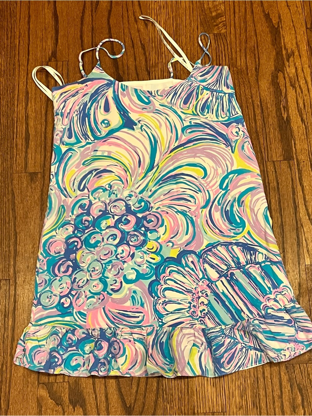 Womens Multicolor Floral Swirl One-Piece Dress